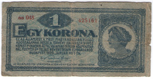 Ungaria 1920 - 1 korona, circulata