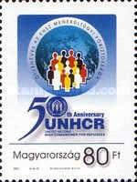 Ungaria 2001 - 50th Înaltului Comisar al Națiunilor Unite pentru Refugiați, neuzata