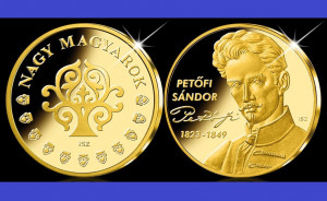 Ungaria 2011 - Petőfi Sándor 1823-1849, poet - medal aurit