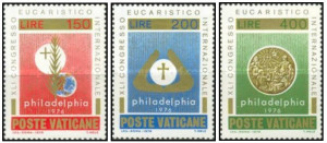 Vatican 1976 - 41-lea Congres International Eucaristic, serie neuzata