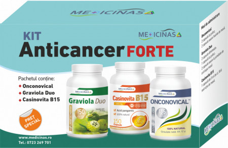 KIT Anticancer FORTE + GRATUIT la prima comandă cartea ”Ce mănânci ca să combați cancerul”