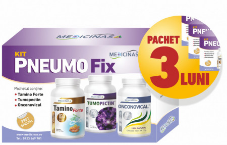 3 x Kit Pneumo Fix - pentru combaterea afecțiunilor pulmonare