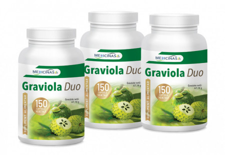 Graviola - Pachet Promo 3 luni + GRATUIT la prima comandă cartea ”Ce mănânci ca să combați cancerul”
