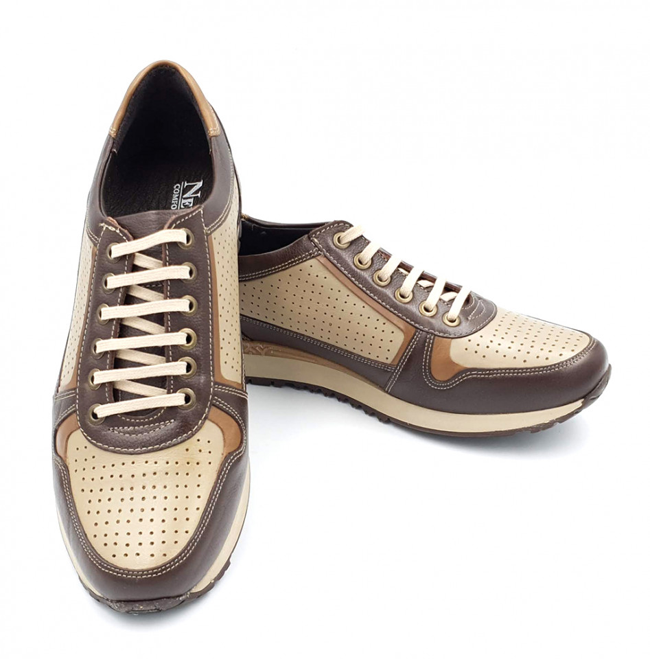 fort wasteland mythology Men's sport shoes in natural leather Nevalis brown