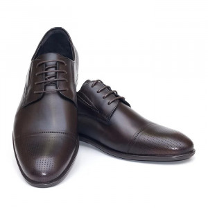 Pantofi eleganti barbati Dublin maro inchis (piele naturala)