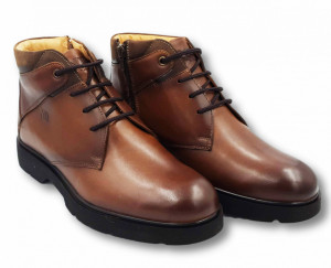 Men's natural leather boots Brussels Brown