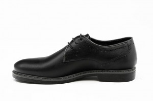 Pantofi casual barbati Still negru (piele naturala)