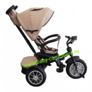 Tricicleta multifuncționala Turbo Bike cu poziție pentru somn Baby Care Capuccino
