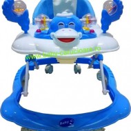 Premergător cu roți din silicon Baby Care ratusca- albastru