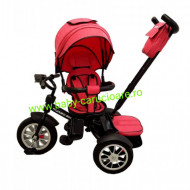Tricicleta Turbo Bike cu poziție pentru somn Baby Care Pink