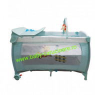 Patut cu fermoar 2 in 1 Baby Care FG Albastru Azur