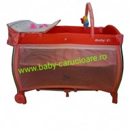 Pătuț-tarc cu fermoar nou născut 2 in 1 Baby Care Corai Pestriț