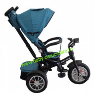 Tricicleta multifuncționala Turbo Bike cu poziție pentru somn Baby Care Turquoise