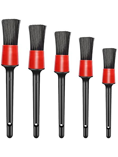 Pensule detailing auto, 5 buc/set - par natural