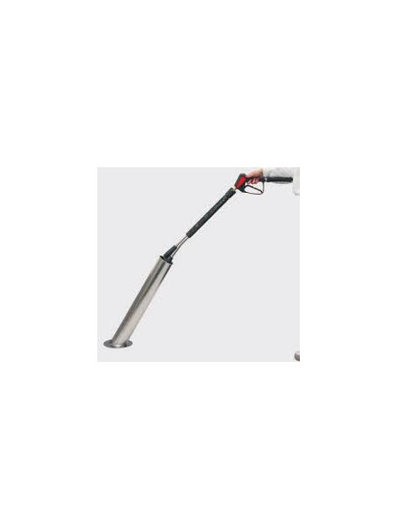 Suport inox lance jet , dubla, cu prindere in podea , diametru 100 mm