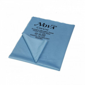 Laveta microfibra, Nova Cristal, Albastru, pentru spalat geamuri