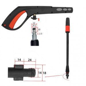 Pistol presiune hobby +lance jet pentru aparate de spalat STEINHAUS