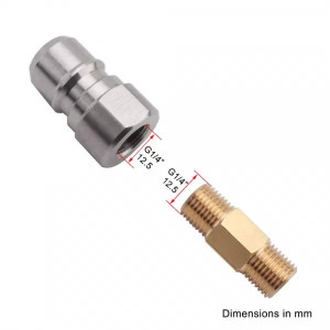 Adaptor lance spumare aparate cu pistol cu cupla rapida PA 1/4 ” ɸ=19.5 mm L=40 mm