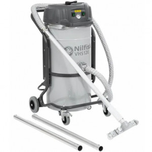 Aspirator industrial Nilfisk VHS 120CB FN ALL-IN-ONE cuptor patiserie 2000 W, 25 l in sac, materiale fierbinti, recipient metal