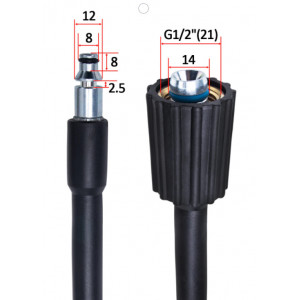 Furtun presiune pentru aparate Nilfisk , M22, interior 14- 10 m