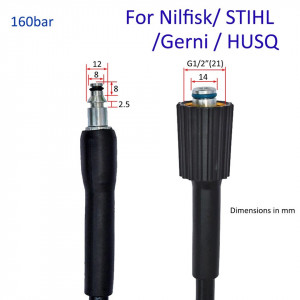 Furtun presiune pentru aparate Nilfisk , M22, interior 14- 10 m