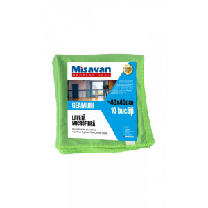 Laveta microfibra pentru geam Misavan Professional, 40*40cm, albastru