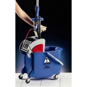 Mop plat cu urechi , din microfibra, cu inserții abrazive-50 cm