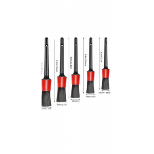 Pensule detailing auto, 5 buc/set - par natural
