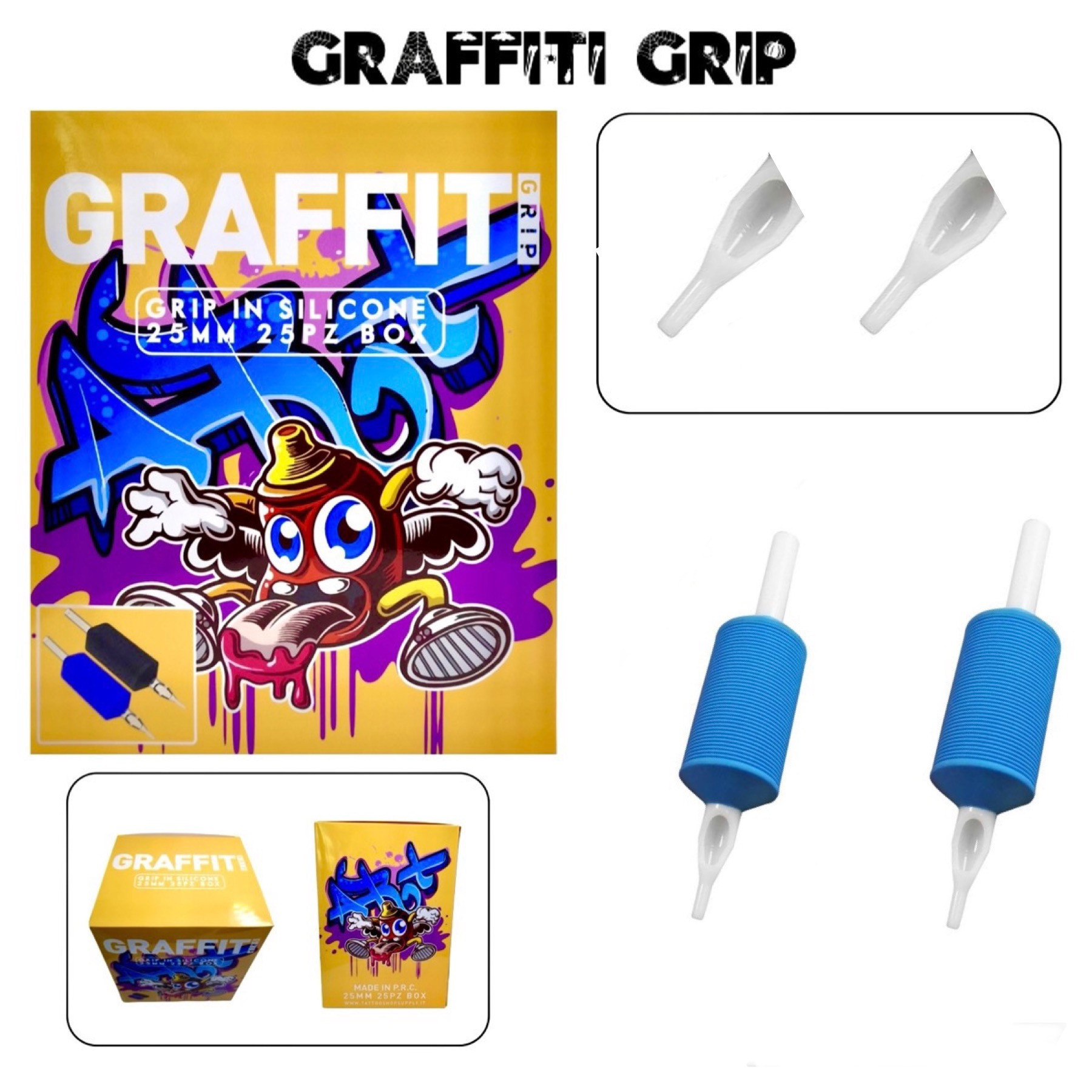 Graffiti Grip Blue Round 25mm