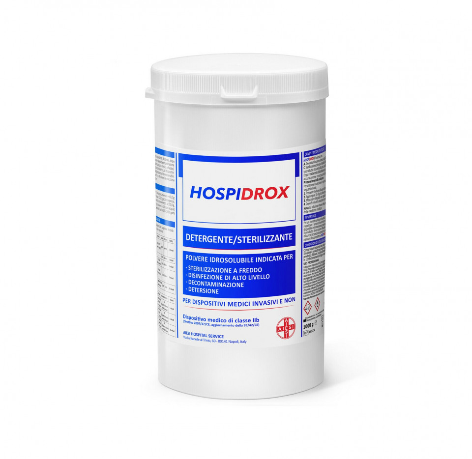 Sterilizzante a freddo in polvere acido peracetico 1 kg HOSPIDROX  disinfettante