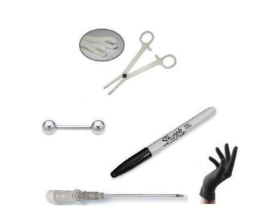 Kit per Piercing (Barbell 18mm,ø 1,6mm )