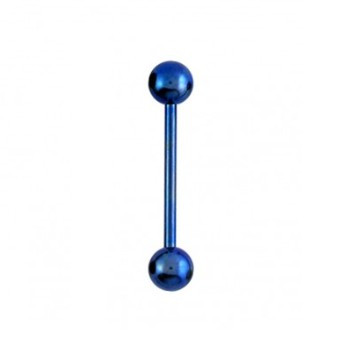 Barbell In Titanio Blu 1,2ø, 12mm Pallina 3mm