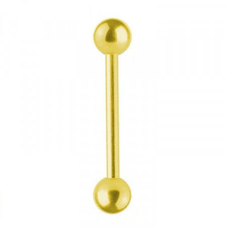 Barbell In Titanio Oro 1,2ø, 12mm Pallina 3mm