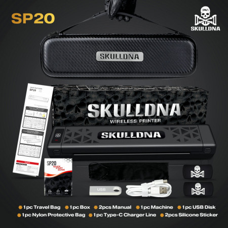 A Breve Disponibile Stampante wireless bluetooth thermal printer SKULLDNA  SP20 a batteria per PC/Iphone +