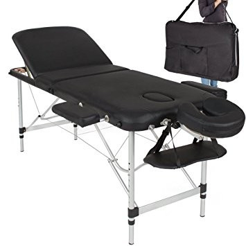 Lettino Massaggio in alluminio 3 Zone Colore Nero (Costo spedizione 18,00 euro)
