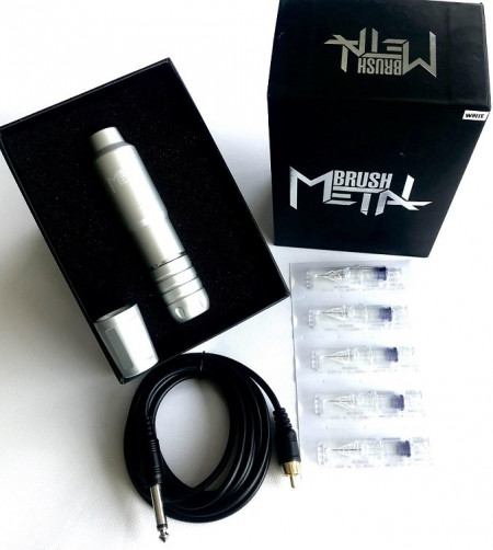 New Metal Brush Pen Light Silver