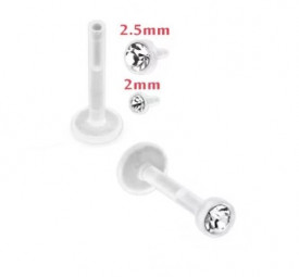 Labret in Teflon (2mm) 1,2ø, 10mm