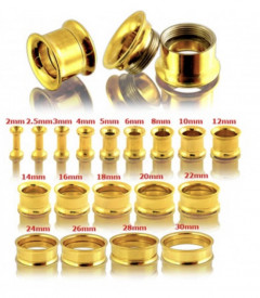 Tunnel Gold in acciaio 4mm
