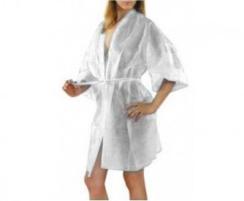 KIMONO BIANCO In TNT. Imbustato, con tasca laterale. 10 PZ