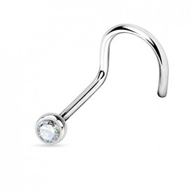 Piercing sterile Nostril Bianco 1,0Ø