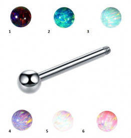 Barbell Opale Bianco 1,6ø ; 18mm