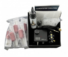 Kit Tattoo Macchinetta Rotativa e Alimentatore