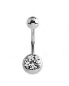 Piercing sterile Ombelico Bianco 1,2 cm 1.6mm 50 pz stock ingrosso