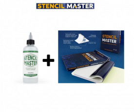 Stencil Master Gel 240ml + Stencil Master carta 100 pz Made USA