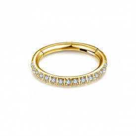 Circular Clicker Gold con Brillantino bianco 1.0ø X 11mm