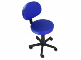Sgabello con schienale colore Blu