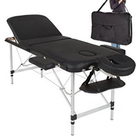 Lettino Massaggio in alluminio 3 Zone Colore Nero (Costo spedizione 18,00 euro)