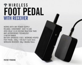 Wireless Foot Pedal Black