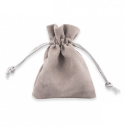 Sacchetti Regalo Di Velluto Doppio Laccio 7x9cm 1pz Grigio