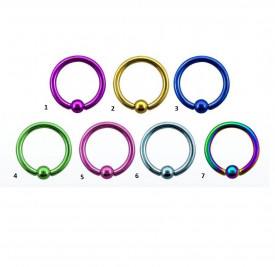 Circular Ball Closure In Titanio Multicolor 1,2ø, 10mm